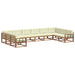 Set de canapele de exterior cu pernă 10 pcs Natural și Crem - WALTI WALTI
