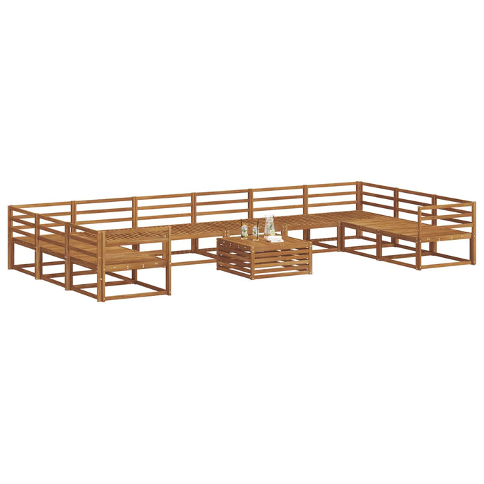 Set de canapele de exterior 11 pcs natural Lemn Solid de Acacia WALTI