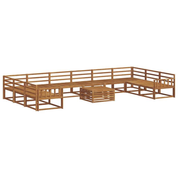 Set de canapele de exterior 11 pcs natural Lemn Solid de Acacia WALTI