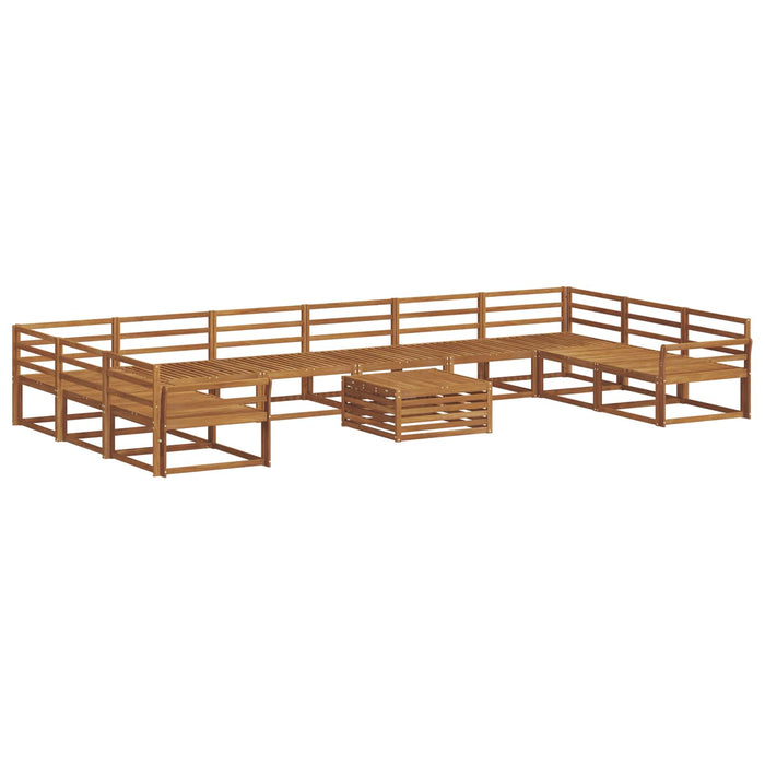 Set de canapele de exterior 11 pcs natural Lemn Solid de Acacia WALTI