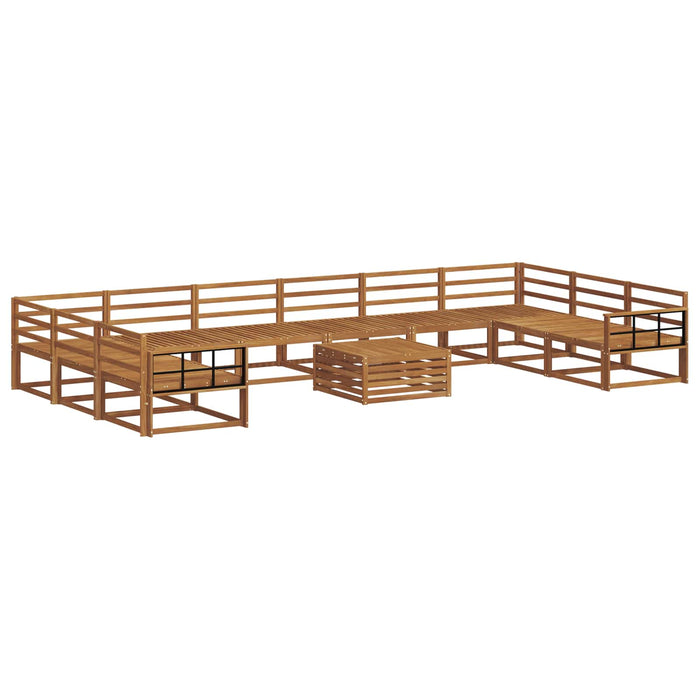 Set de canapele de exterior 11 pcs natural Lemn Solid de Acacia WALTI