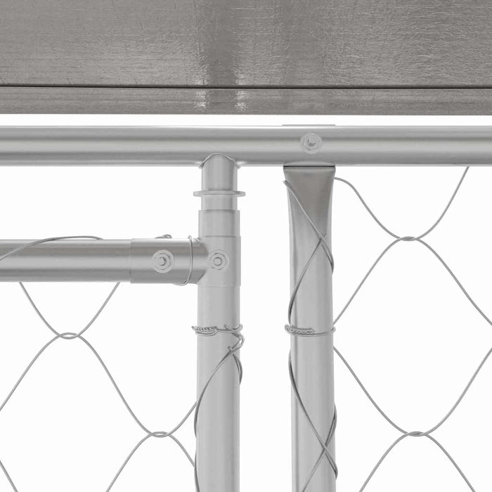 Cușcă pentru câine Argintiu 400 x 200 x 256 cm Oțel Galvanizat - WALTI WALTI