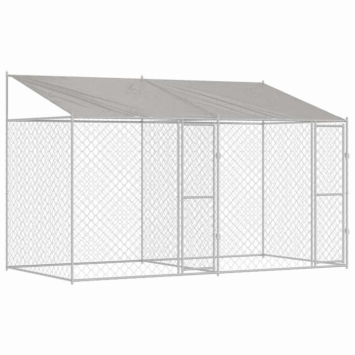 Cușcă pentru câine Argintiu 400 x 200 x 256 cm Oțel Galvanizat - WALTI WALTI