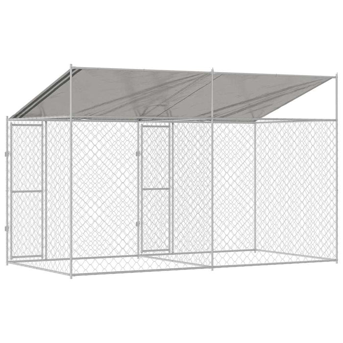 Cușcă pentru câine Argintiu 400 x 200 x 256 cm Oțel Galvanizat - WALTI WALTI