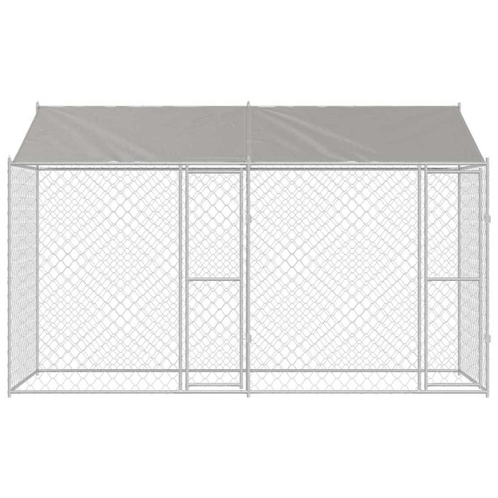 Cușcă pentru câine Argintiu 400 x 200 x 256 cm Oțel Galvanizat - WALTI WALTI