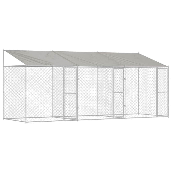 Cușcă pentru câine Argintiu 600 x 200 x 256 cm Oțel Galvanizat - WALTI WALTI