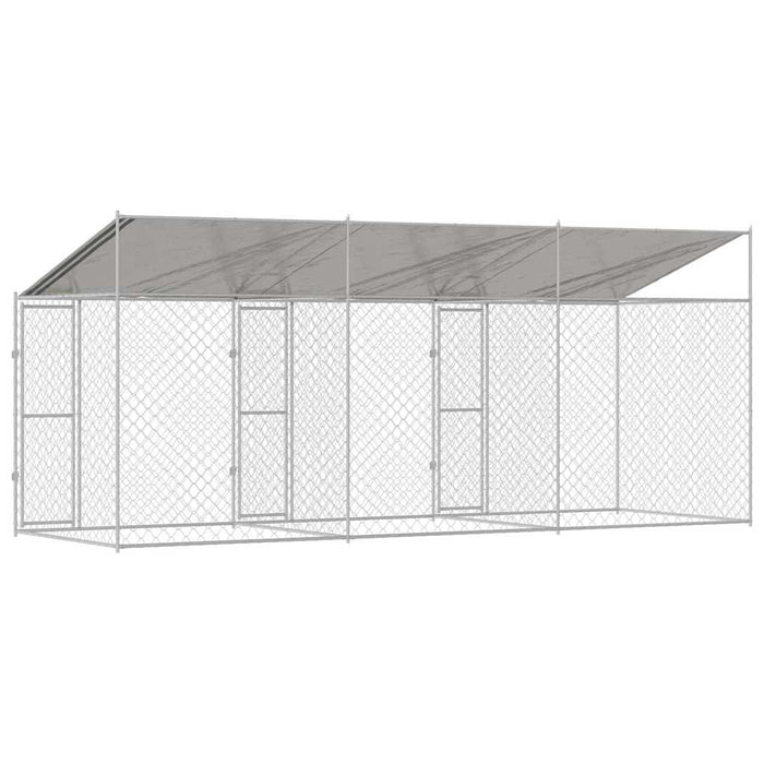 Cușcă pentru câine Argintiu 600 x 200 x 256 cm Oțel Galvanizat - WALTI WALTI