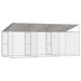 Cușcă pentru câine Argintiu 600 x 200 x 256 cm Oțel Galvanizat - WALTI WALTI