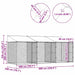 Cușcă pentru câine Argintiu 600 x 200 x 256 cm Oțel Galvanizat - WALTI WALTI