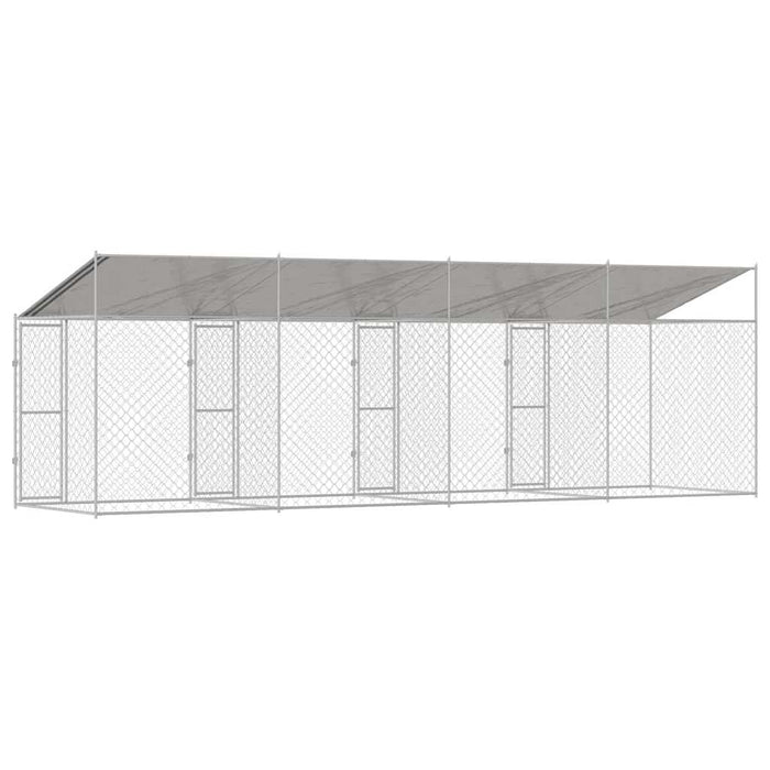 Cușcă pentru câine Argintiu 800 x 200 x 256 cm Oțel Galvanizat - WALTI WALTI