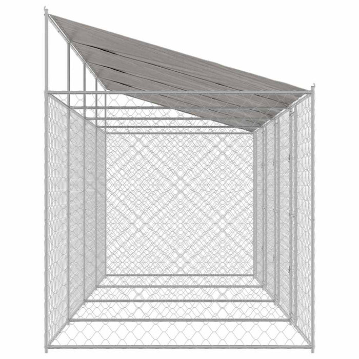 Cușcă pentru câine Argintiu 800 x 200 x 256 cm Oțel Galvanizat - WALTI WALTI