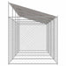 Cușcă pentru câine Argintiu 800 x 200 x 256 cm Oțel Galvanizat - WALTI WALTI