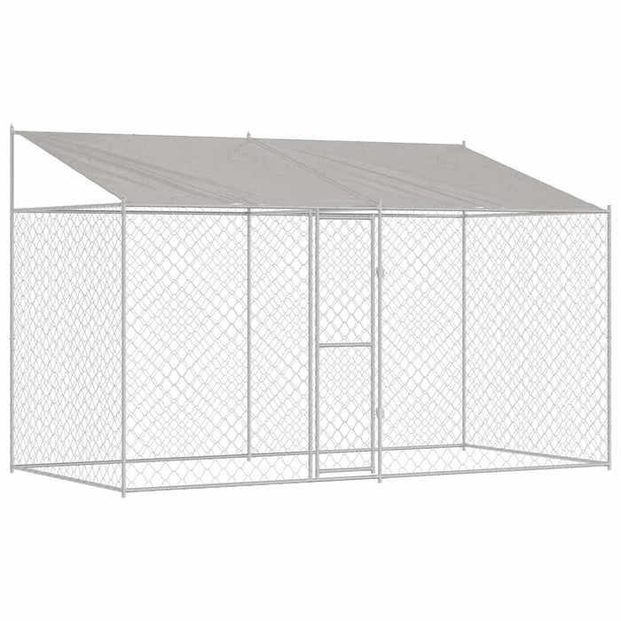 Cușcă pentru câine Argintiu 400 x 200 x 256 cm Oțel Galvanizat - WALTI WALTI