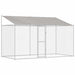 Cușcă pentru câine Argintiu 400 x 200 x 256 cm Oțel Galvanizat - WALTI WALTI
