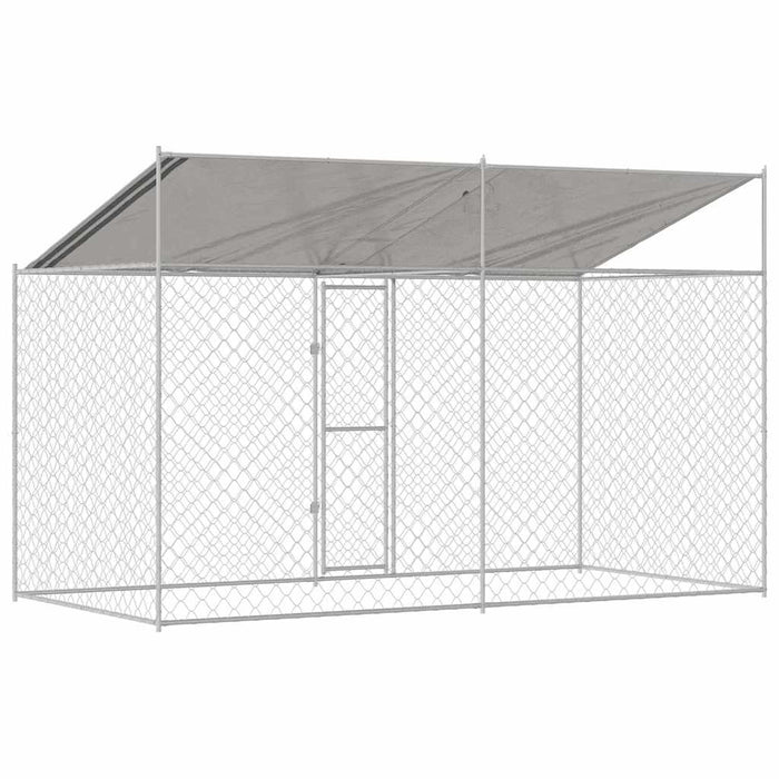 Cușcă pentru câine Argintiu 400 x 200 x 256 cm Oțel Galvanizat - WALTI WALTI