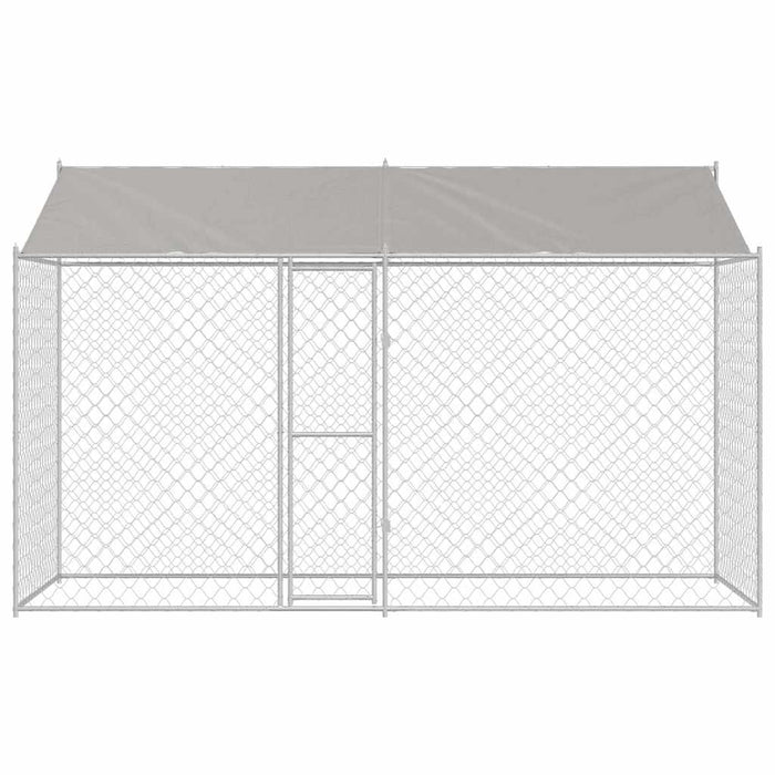 Cușcă pentru câine Argintiu 400 x 200 x 256 cm Oțel Galvanizat - WALTI WALTI