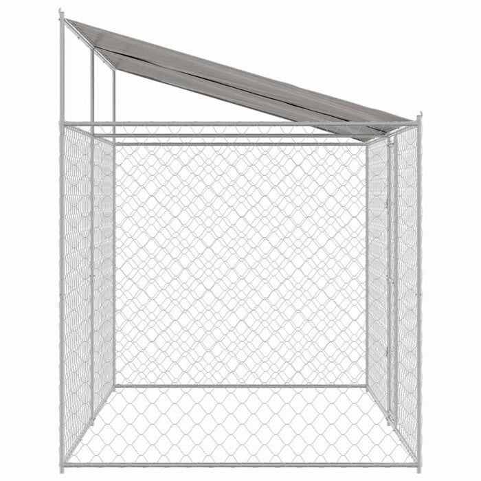 Cușcă pentru câine Argintiu 400 x 200 x 256 cm Oțel Galvanizat - WALTI WALTI