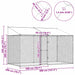 Cușcă pentru câine Argintiu 400 x 200 x 256 cm Oțel Galvanizat - WALTI WALTI
