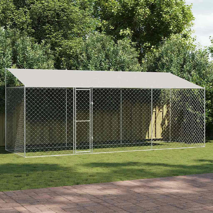 Cușcă pentru câine Argintiu 600 x 200 x 256 cm Oțel Galvanizat - WALTI WALTI