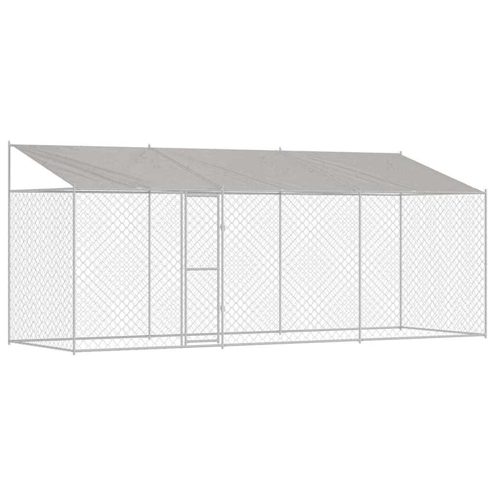 Cușcă pentru câine Argintiu 600 x 200 x 256 cm Oțel Galvanizat - WALTI WALTI