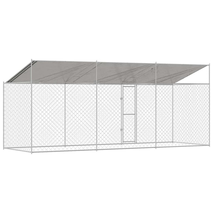 Cușcă pentru câine Argintiu 600 x 200 x 256 cm Oțel Galvanizat - WALTI WALTI