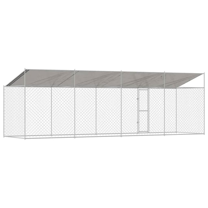 Cușcă pentru câine Argintiu 800 x 200 x 256 cm Oțel Galvanizat - WALTI WALTI