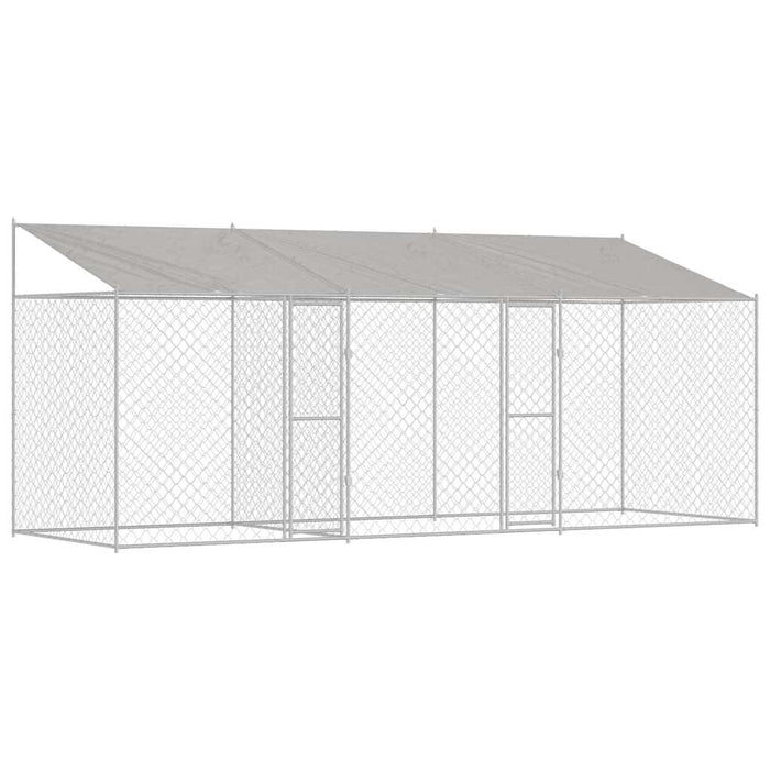 Cușcă pentru câine Argintiu 600 x 200 x 256 cm Oțel Galvanizat - WALTI WALTI