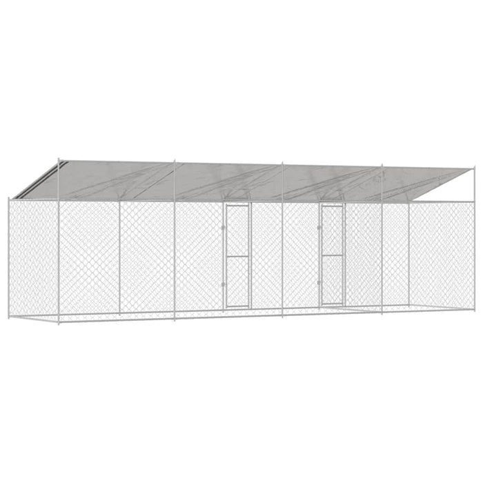 Cușcă pentru câine Argintiu 800 x 200 x 256 cm Oțel Galvanizat - WALTI WALTI