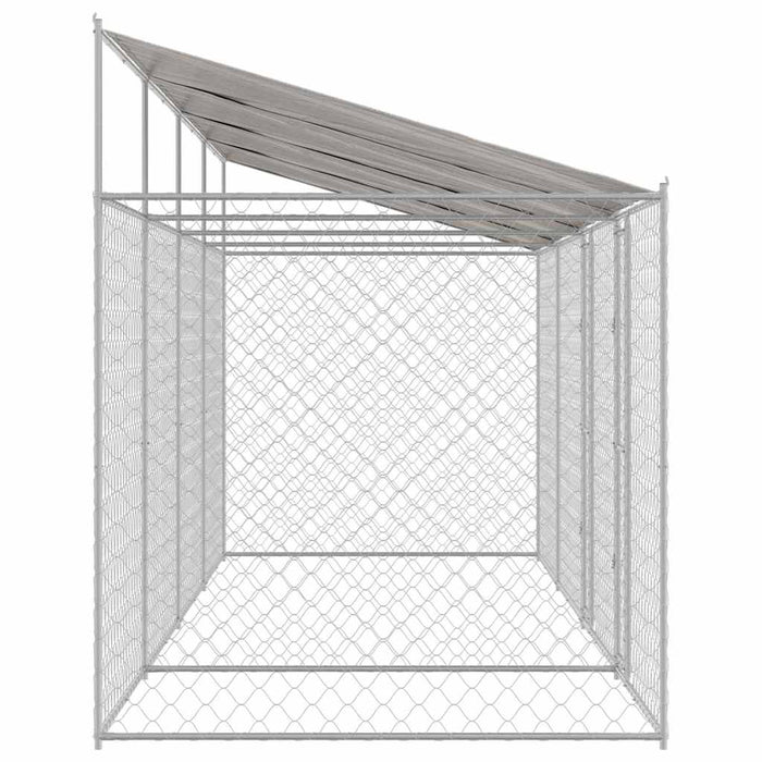 Cușcă pentru câine Argintiu 800 x 200 x 256 cm Oțel Galvanizat - WALTI WALTI