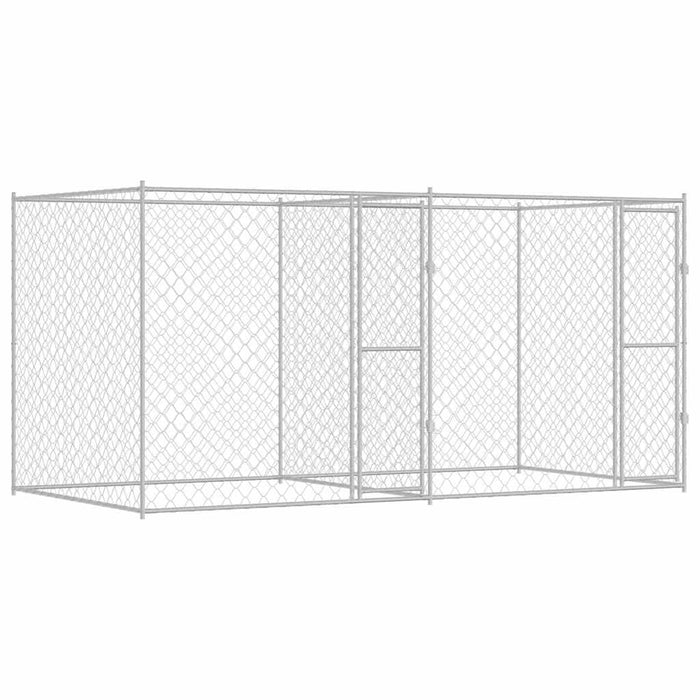 Cușcă pentru câine Argintiu 400 x 200 x 200 cm Oțel Galvanizat - WALTI WALTI