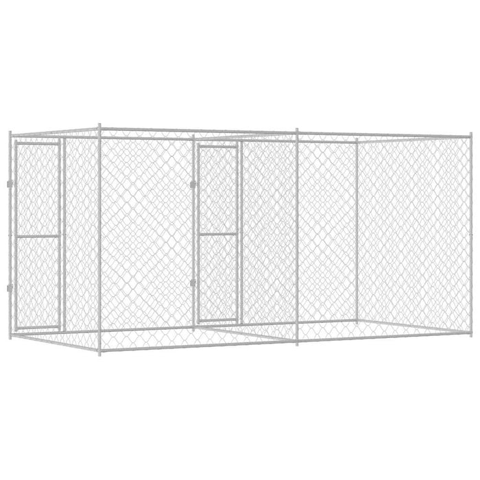 Cușcă pentru câine Argintiu 400 x 200 x 200 cm Oțel Galvanizat - WALTI WALTI