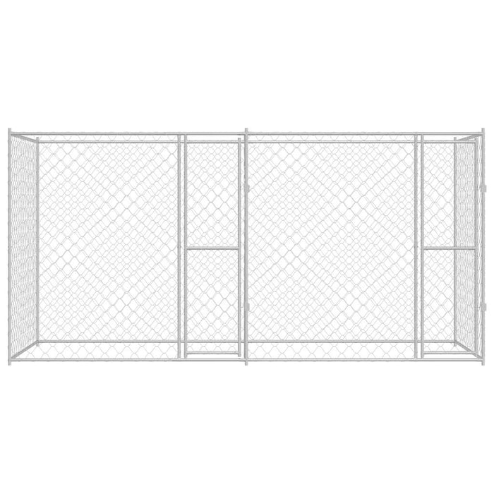 Cușcă pentru câine Argintiu 400 x 200 x 200 cm Oțel Galvanizat - WALTI WALTI
