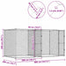 Cușcă pentru câine Argintiu 400 x 200 x 200 cm Oțel Galvanizat - WALTI WALTI