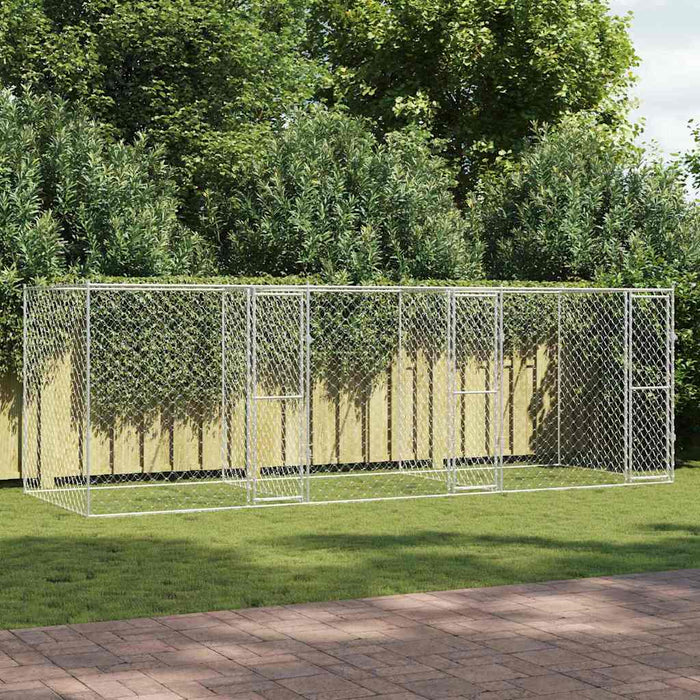 Cușcă pentru câine Argintiu 600 x 200 x 200 cm Oțel Galvanizat - WALTI WALTI