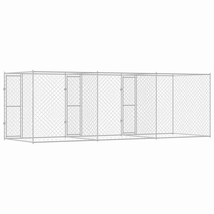 Cușcă pentru câine Argintiu 600 x 200 x 200 cm Oțel Galvanizat - WALTI WALTI