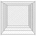 Cușcă pentru câine Argintiu 600 x 200 x 200 cm Oțel Galvanizat - WALTI WALTI