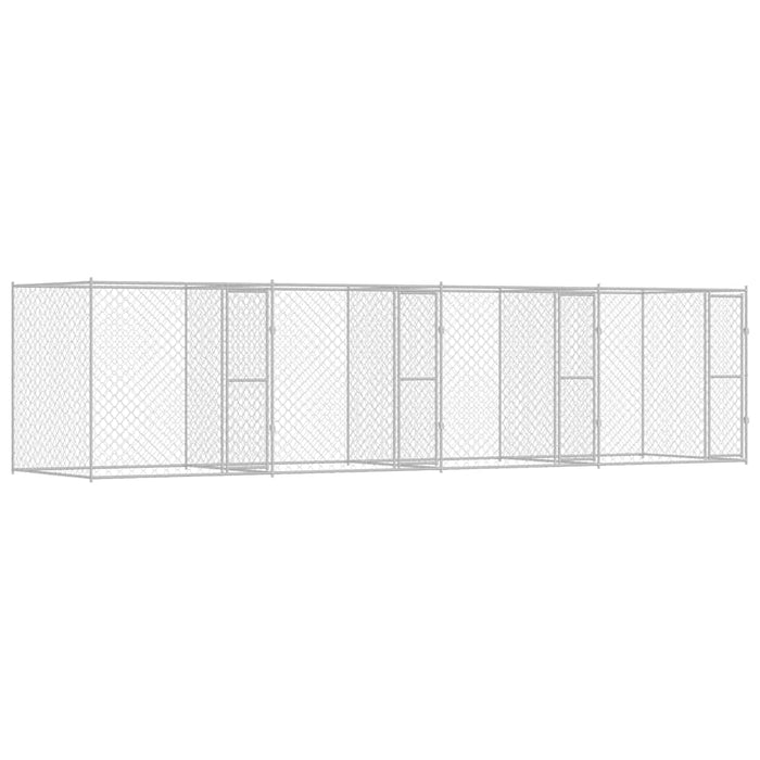 Cușcă pentru câine Argintiu 800 x 200 x 200 cm Oțel Galvanizat - WALTI WALTI
