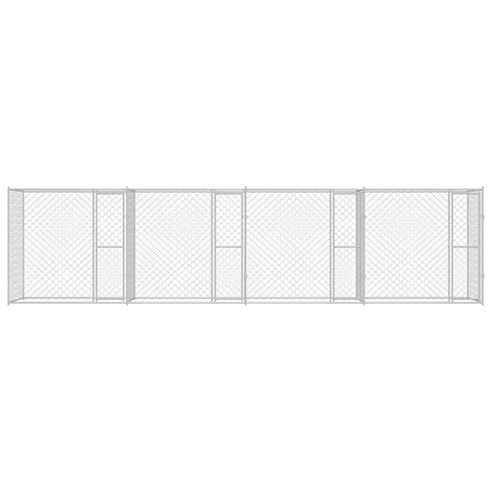 Cușcă pentru câine Argintiu 800 x 200 x 200 cm Oțel Galvanizat - WALTI WALTI