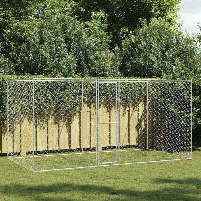 Cușcă pentru câine Argintiu 400 x 200 x 256 cm Oțel Galvanizat - WALTI WALTI