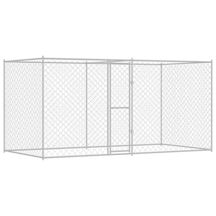 Cușcă pentru câine Argintiu 400 x 200 x 256 cm Oțel Galvanizat - WALTI WALTI
