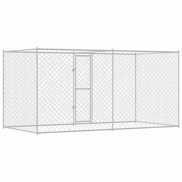 Cușcă pentru câine Argintiu 400 x 200 x 256 cm Oțel Galvanizat - WALTI WALTI