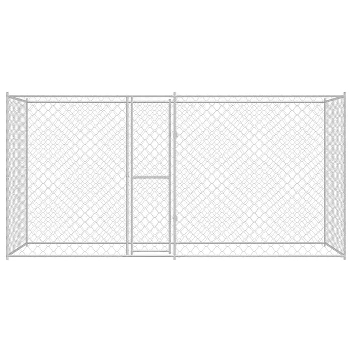 Cușcă pentru câine Argintiu 400 x 200 x 256 cm Oțel Galvanizat - WALTI WALTI