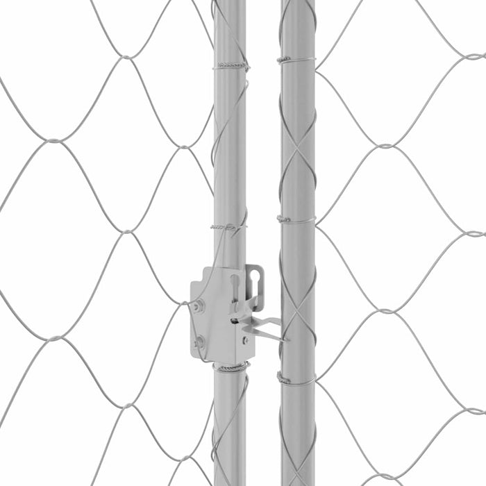 Cușcă pentru câine Argintiu 600 x 200 x 256 cm Oțel Galvanizat - WALTI WALTI