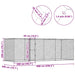 Cușcă pentru câine Argintiu 600 x 200 x 256 cm Oțel Galvanizat - WALTI WALTI