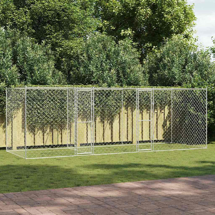 Cușcă pentru câine Argintiu 600 x 200 x 200 cm Oțel Galvanizat - WALTI WALTI