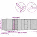 Cușcă pentru câine Argintiu 600 x 200 x 200 cm Oțel Galvanizat - WALTI WALTI