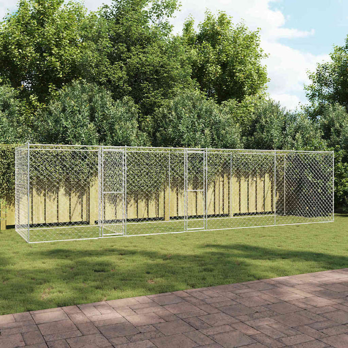 Cușcă pentru câine Argintiu 800 x 200 x 200 cm Oțel Galvanizat - WALTI WALTI