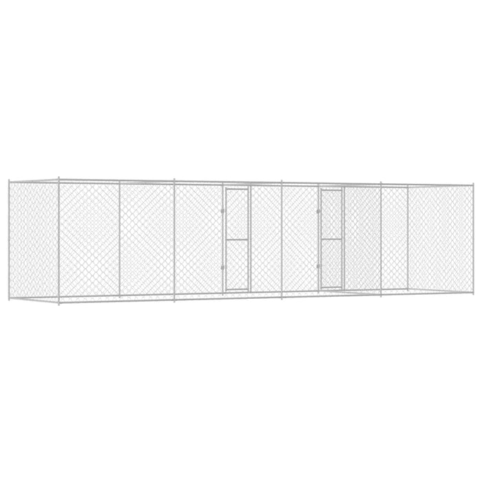 Cușcă pentru câine Argintiu 800 x 200 x 200 cm Oțel Galvanizat - WALTI WALTI