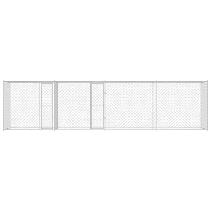 Cușcă pentru câine Argintiu 800 x 200 x 200 cm Oțel Galvanizat - WALTI WALTI