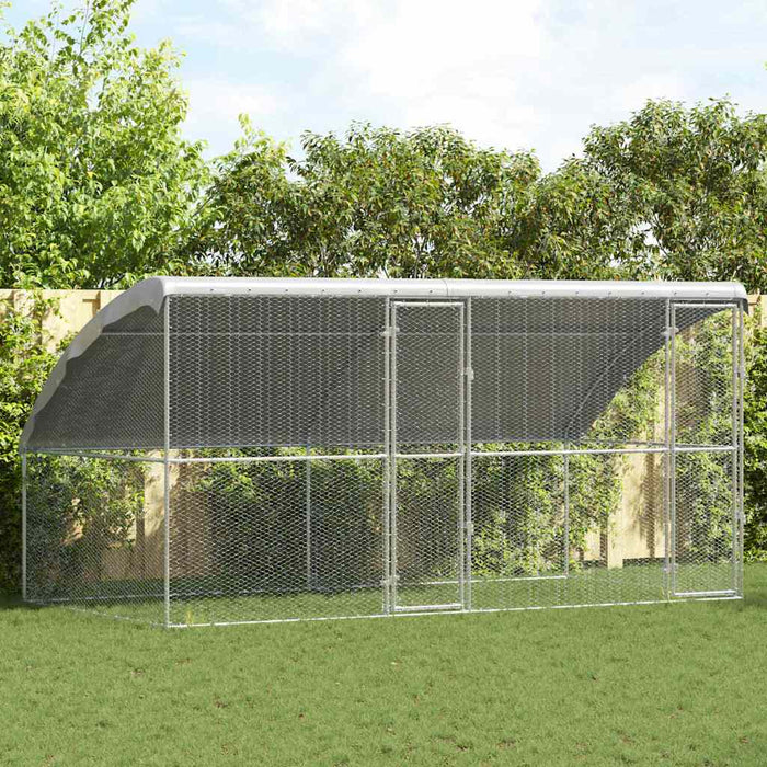 Cușcă pentru pui Argintiu 400 x 200 x 198.5 cm Oțel galvanizat - WALTI WALTI